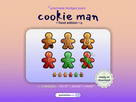 Premade Cute Badges Cookies